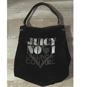 Y2K Juicy Couture Brown Velvet Cloth Shoulder Handbag Pre-Loved